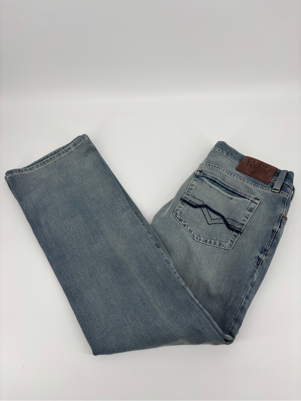 Cody James Crupper Men 34x34 Slim Bootcut Jeans Light Wash Performance Stretch